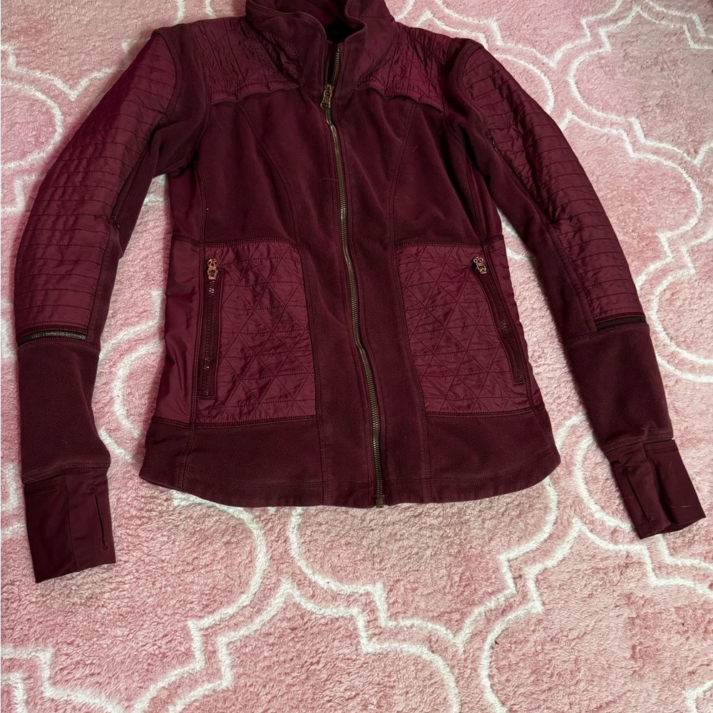 Lululemon Athletica Maroon Utility Jacket